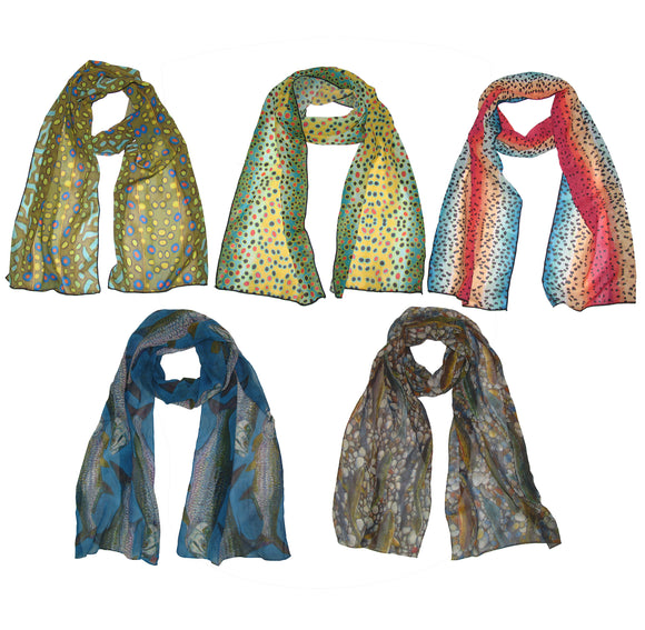 Fin-Flank 100% Silk Scarves