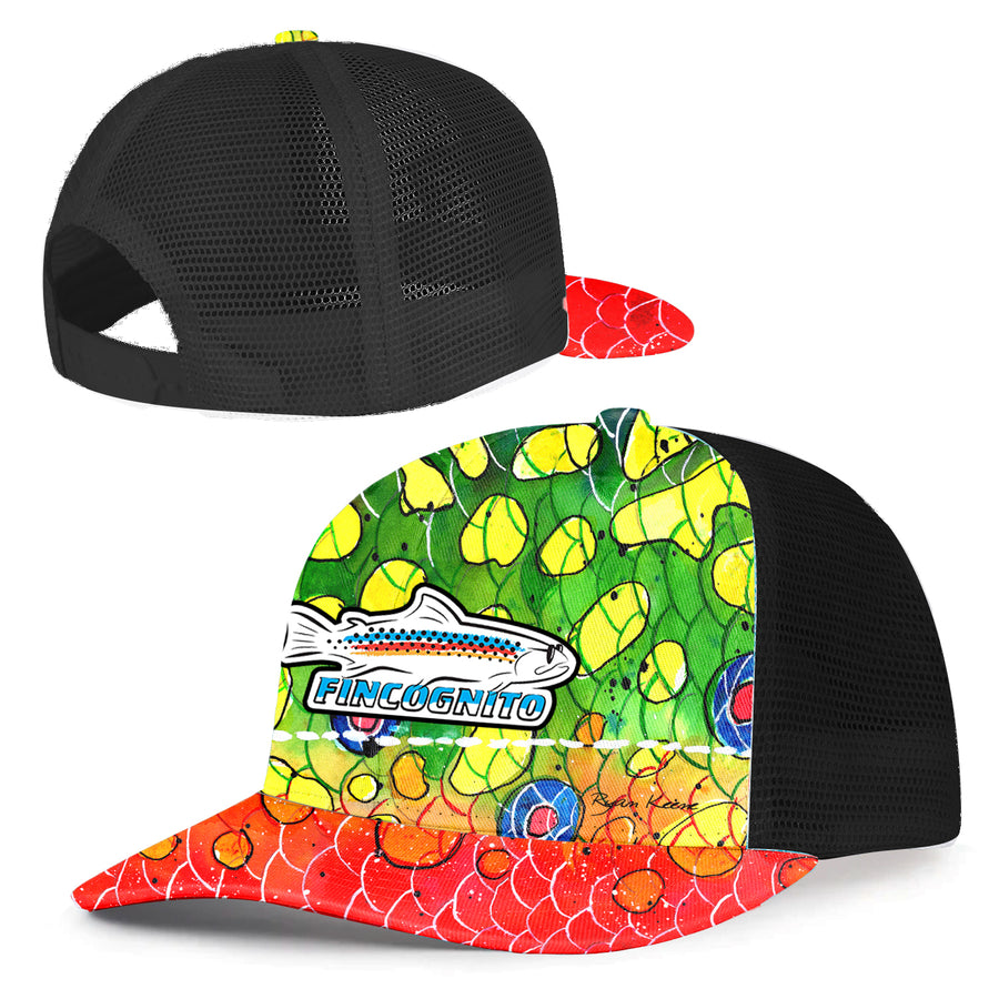 Brook Trout2 Fish Print Patterned Trucker Hat