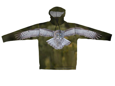 Owl Sun Protective Wildlife Graphic Hoodie