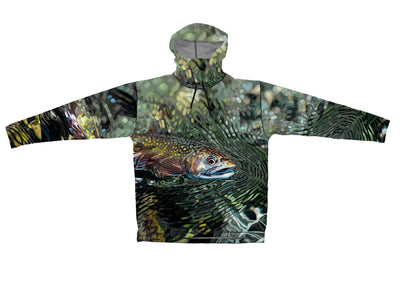 Secluded Brook Trout Graphic Fishing Hoodie