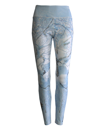 Snowcrossed Mountain Print Patterned All Sport Leggings