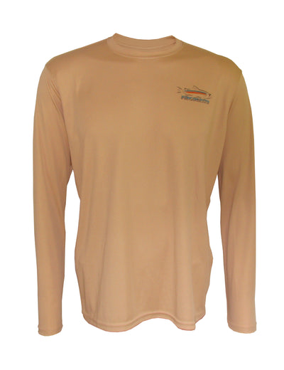 Men's Sun Protective Fishing Shirt Tan/Brown Trout
