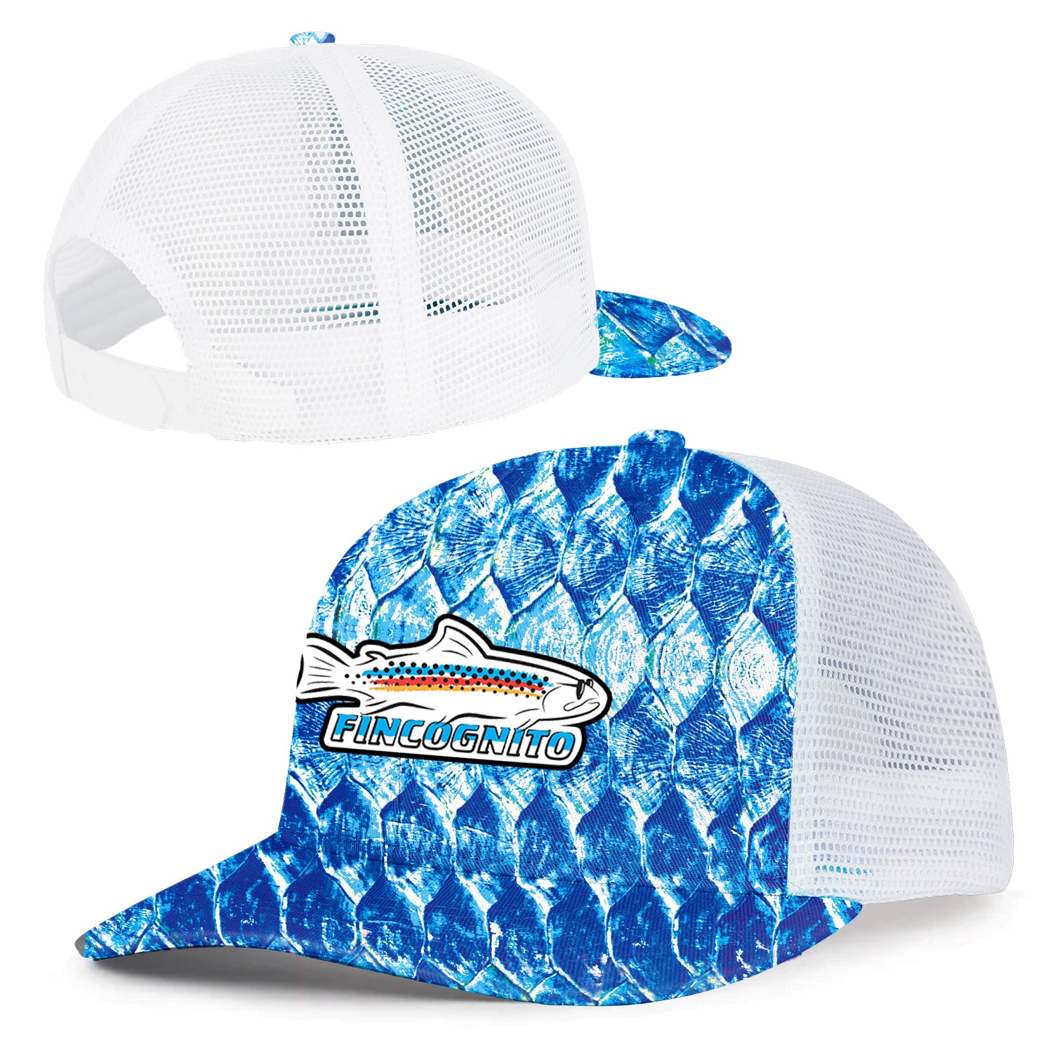 Tarpon Fish Print Patterned Trucker Hat