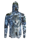 Wolf Sun Protective Wildlife Graphic Hoodie