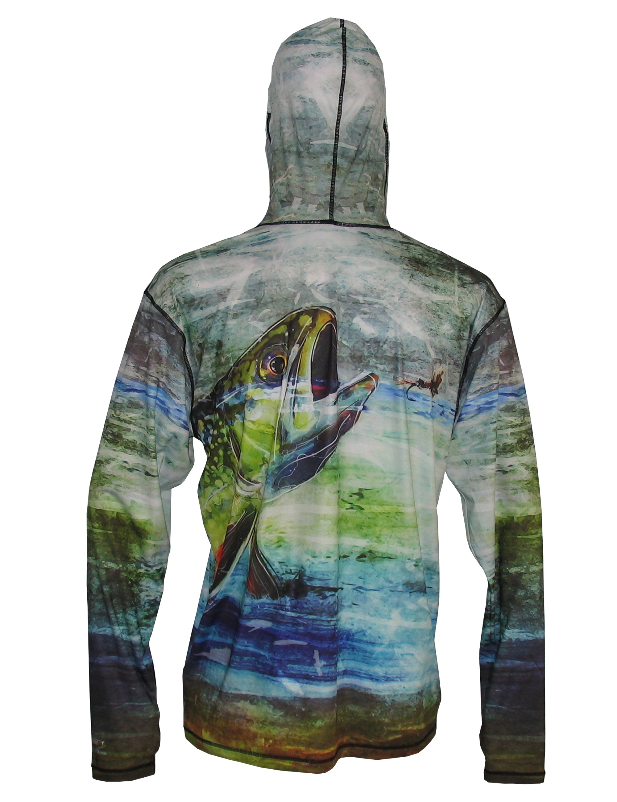 Fincognito Sunpro Hoodie Brook Trout Fish Print Fly Fishing