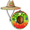 Brook Trout2 Fish Print Patterned Straw Sun Hat