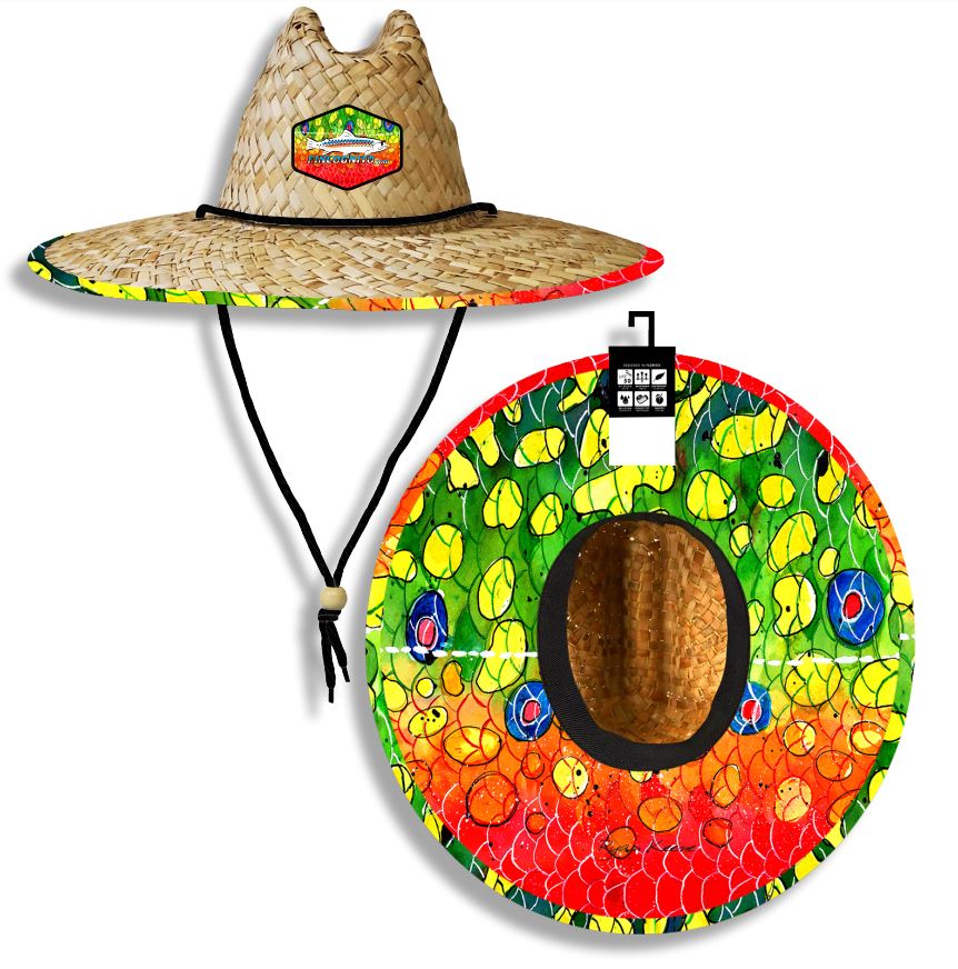 Brook Trout2 Straw Sun Hat  Fly Fishing Clothing - Cognito Brands