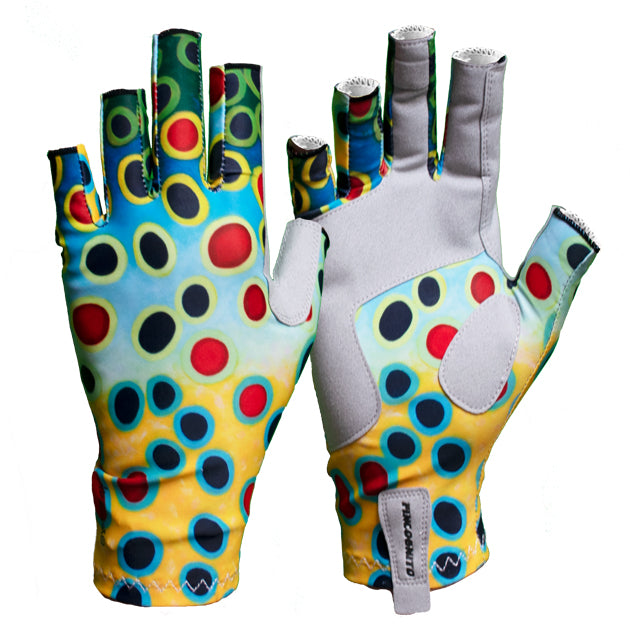 iron trout handschuhe Fin-Flank Brown Trout Sun Gloves