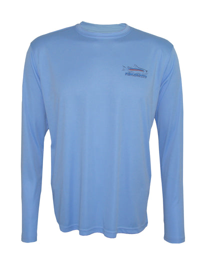 Wear this rainbow trout sun protection fishing shirt for UPF50 solar performance.
