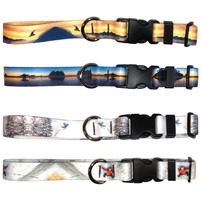 Mountaincognito Two Surfers Dog Collar