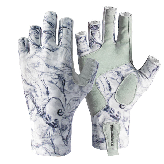 These fishwater sun gloves offer UPF50 sun protection. Great for all-day fishing trips. Along with fly fishing and spin casting, these are great for hiking, mountain biking, kayaking, and other outdoor activities