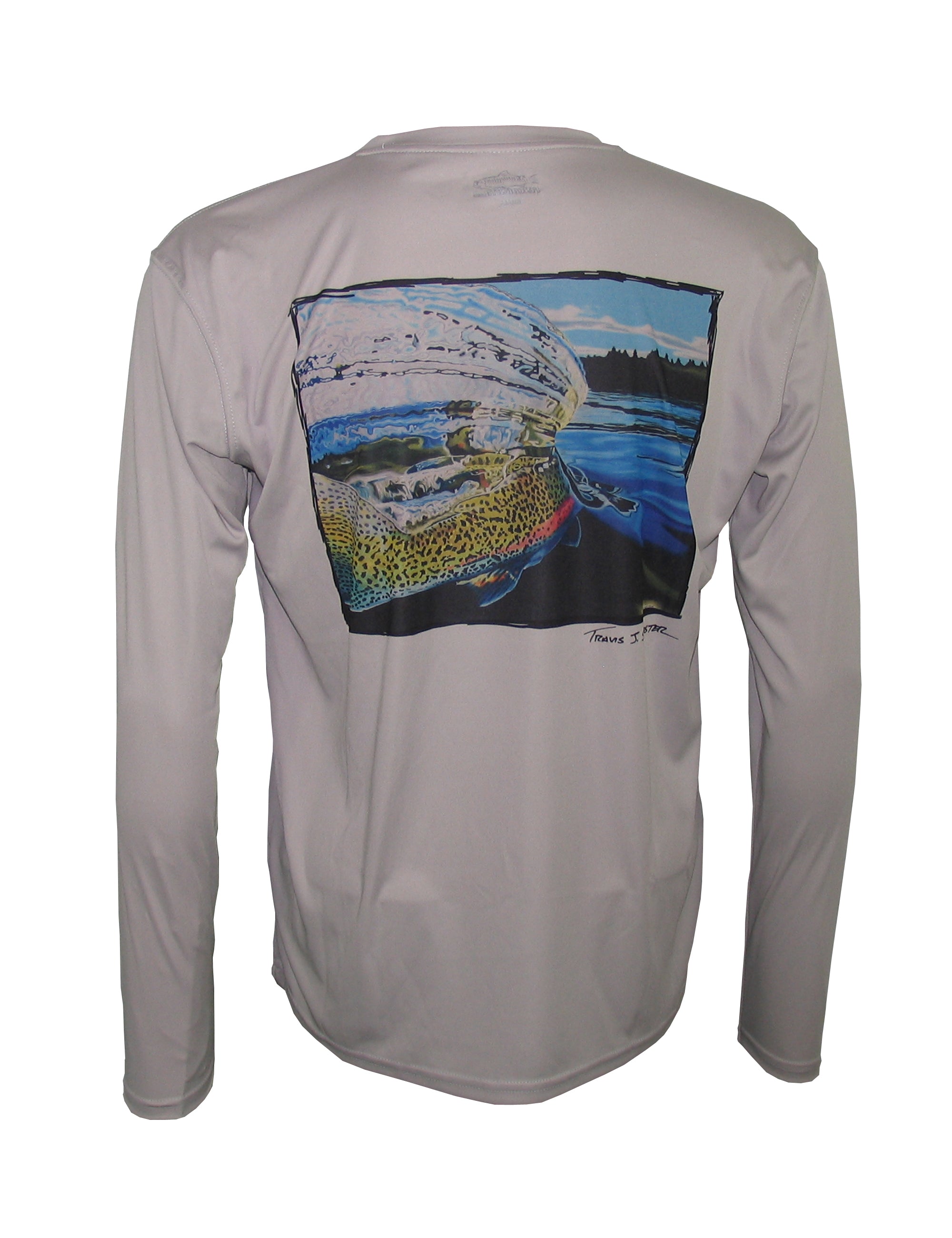 Men's Sun Protective Fishing Shirt Rainbow Relections Salmon T-Shirt -  Cognito Brands, Inc.