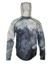 Jagged Edge 1/4 Zip Hoodie mountain clothing brand offers SPF Protection from harmful UV Rays.  Enjoy the picture hoodies or just spend a day skiing.