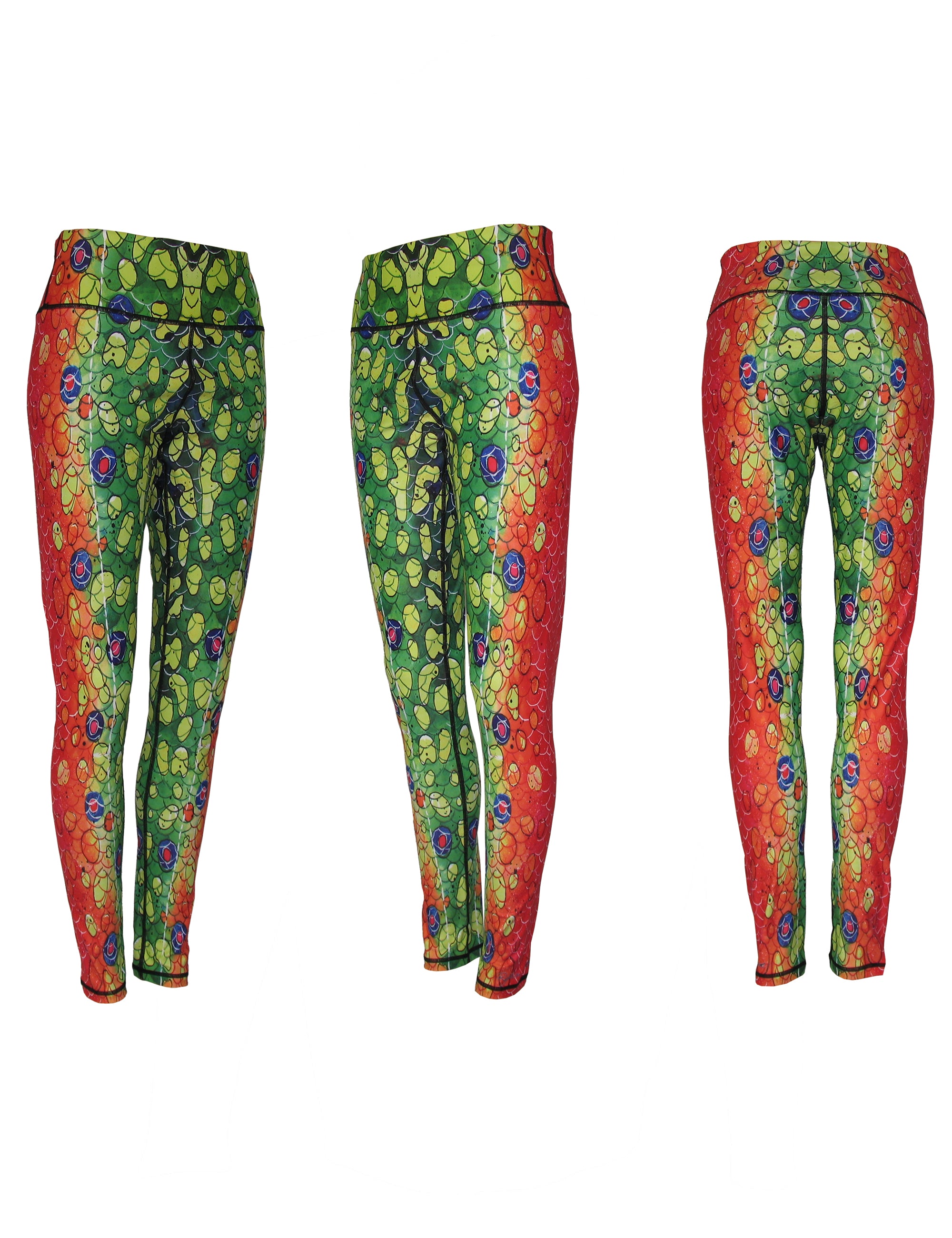 Trout Fishing Capri Leggings from Rockstarlette Outdoors Olive   Rockstarlette Outdoors, Adventure Inspired Activewear Made in USA