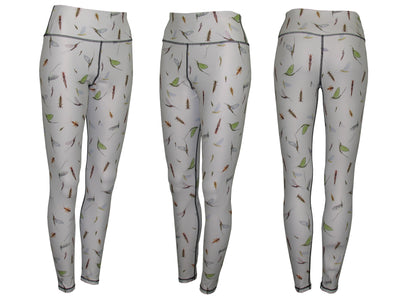 Mayfly Patterned Graphic Fish Print  Leggings