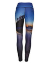 Two Surfers Surf and Dive leggings give UPF50 sun protection on the beach for surfing.  Great surf apparel. Back view.
