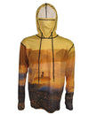 Golden Surfer surfing hoodie offers sun protection with a built in face mask.  Perfect for a day at the beach or on the ocean.