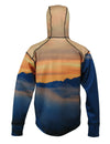 Snowboarder#1 1/4 Zip Hoodie back view mountain clothing brand offers SPF Protection from harmful UV Rays.  Enjoy the picture hoodies or just spend a day skiing.