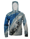 Snowboarder#2 1/4 Zip Hoodie mountain clothing brand offers SPF Protection from harmful UV Rays.  Enjoy the picture hoodies or just spend a day skiing. 