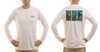 Men's Sun Protective Fishing Shirt White/Tarpon Layup