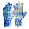 These tarpon print sun gloves offer UPF50 sun protection.  Great for salt water fishing, ocean fishing, and lake fishing.  Along with fly fishing and spin casting, these are great for hiking, mountain biking, kayaking, and other outdoor activities.