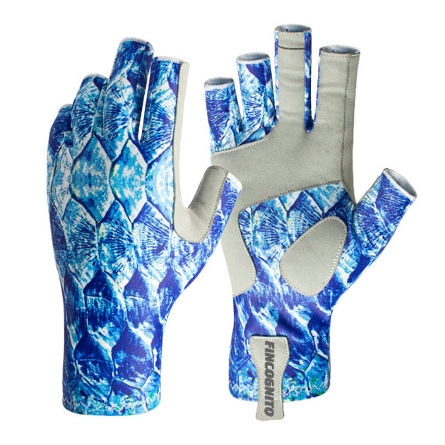 Fin-Flank Tarpon Sun Gloves  Fish Print Accessories and Gifts