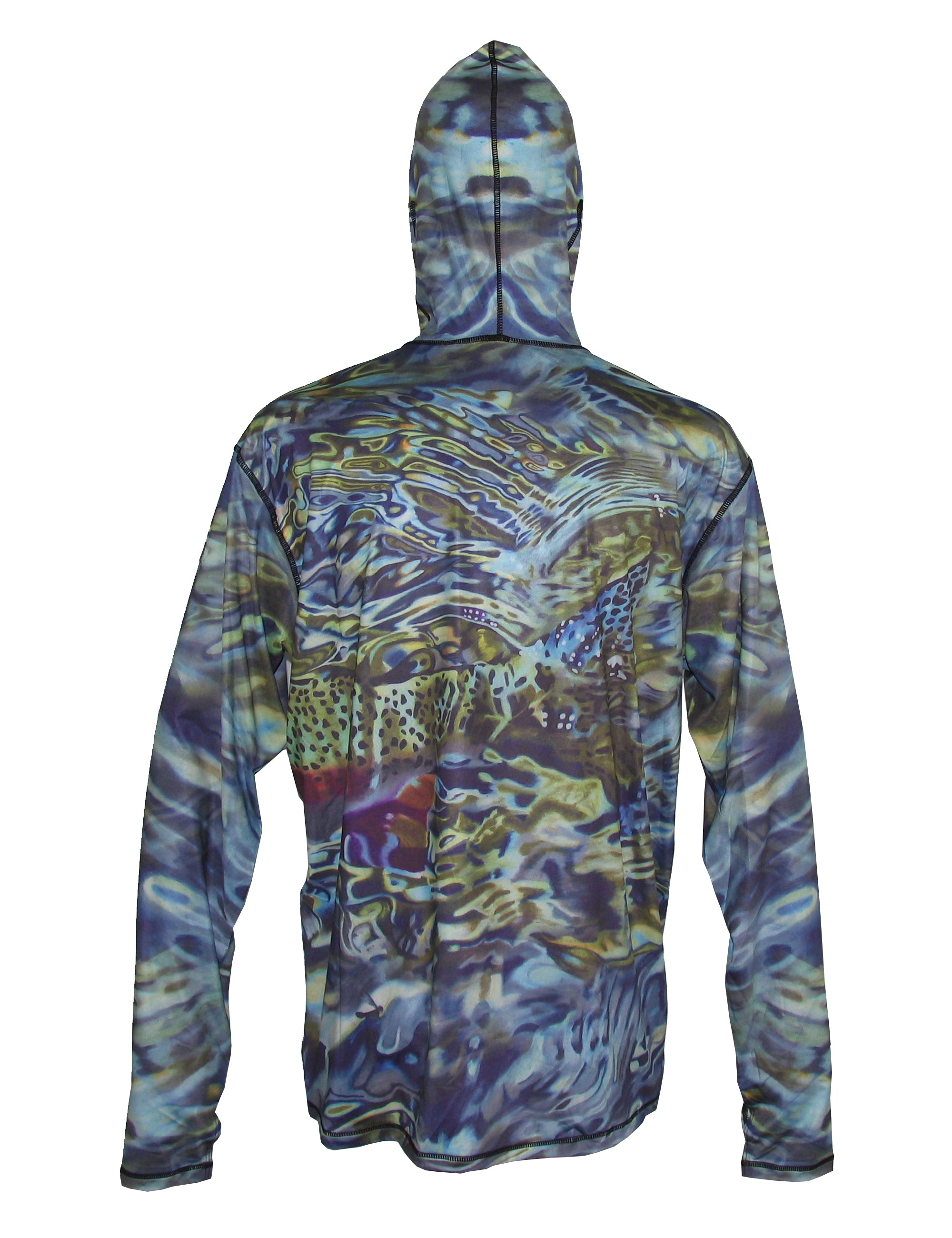 Fincognito Sunpro Hoodie Tranquilty Fish Print Fly Fishing
