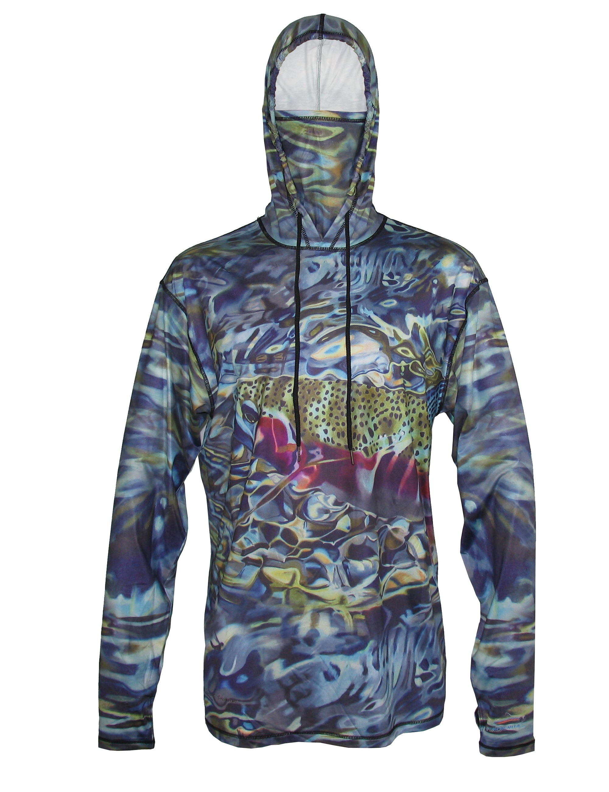 Tranquility Rainbow Trout Graphic Fishing Hoodie