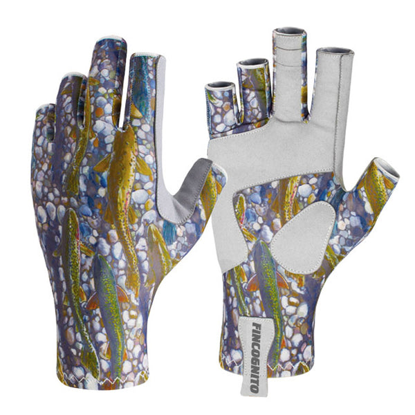Fly Fishing Sun Gloves  Fish Print Accessories and Gifts