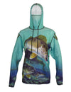Walleye sun protective graphic fishing hoodie