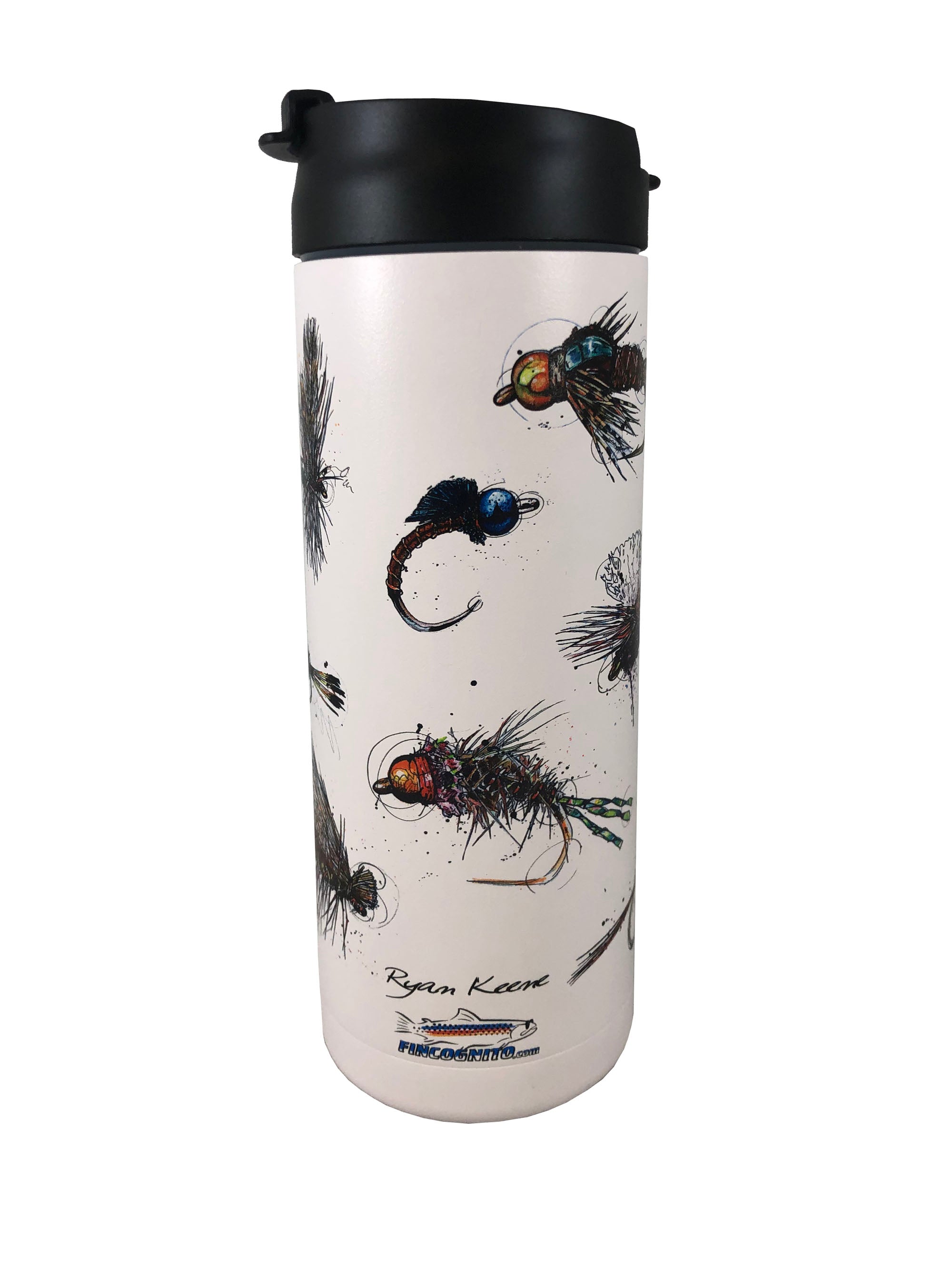 Bunch of Flies Hot/Cold Beverage Bottle-20 Oz., White