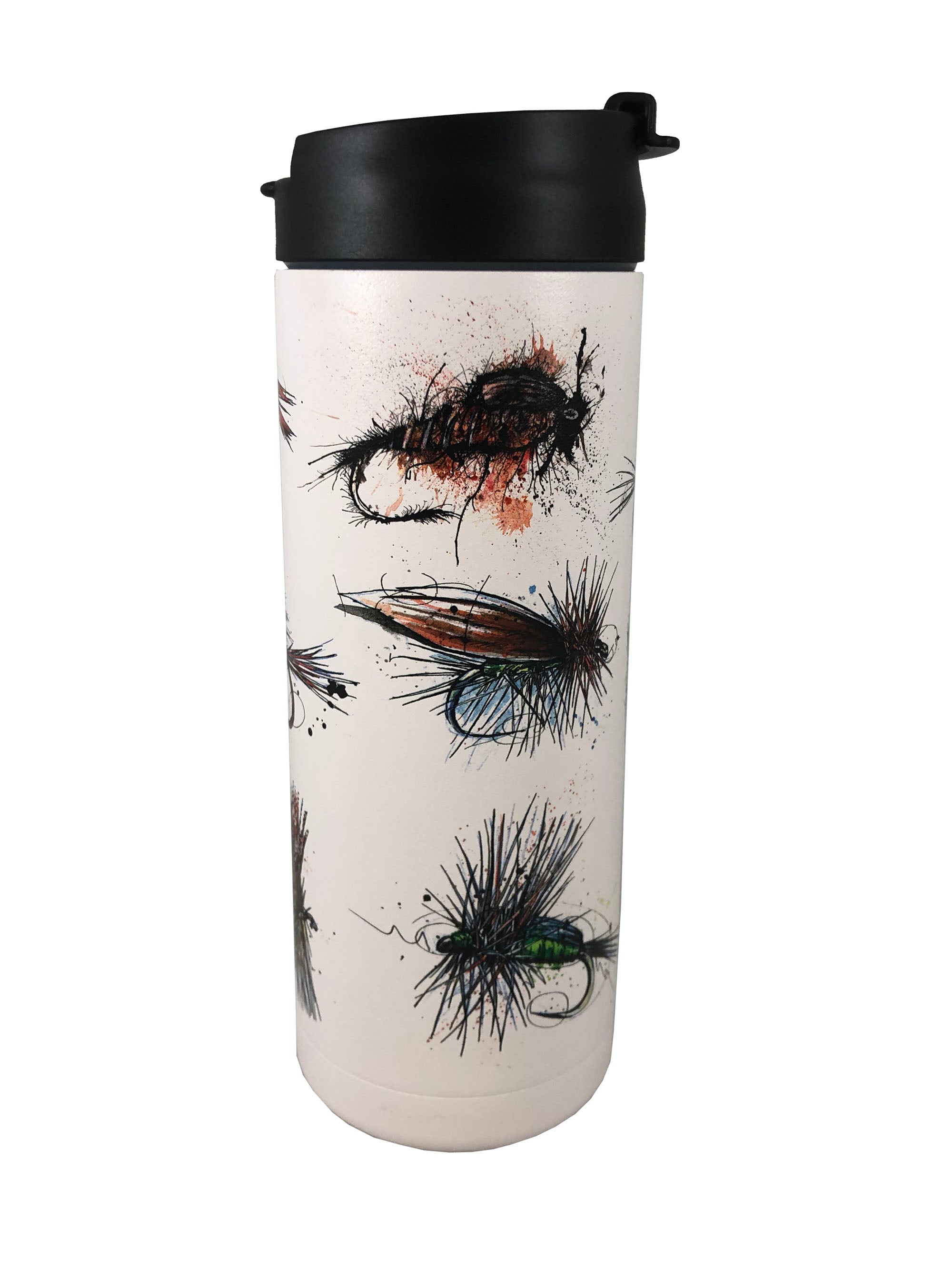 Bunch of Flies Hot/Cold Beverage Bottle-20 Oz., White