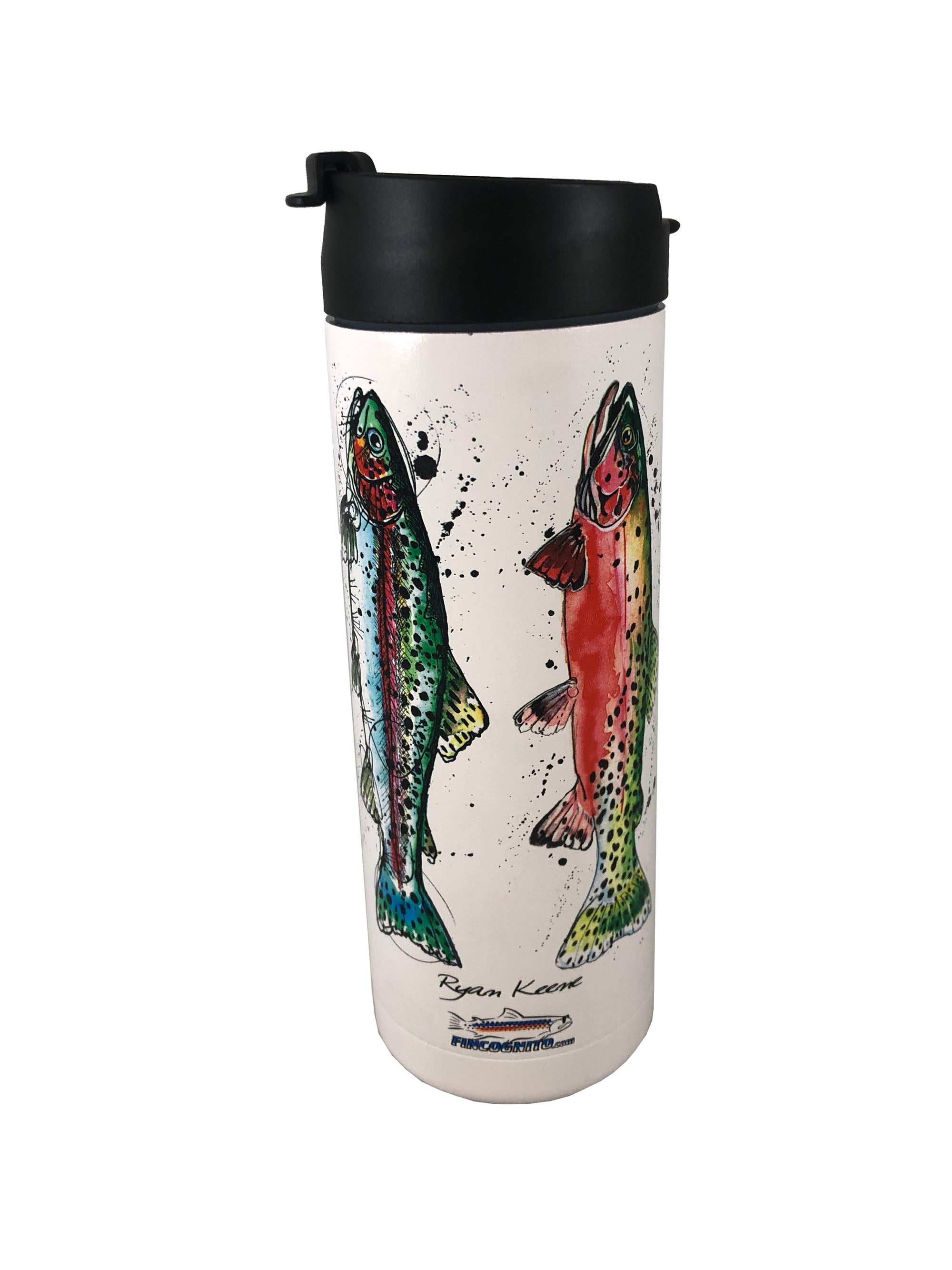 Fincognito Beverage Bottle Hot/Cold 18 oz White Grand Slam Fly Fishing