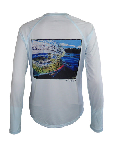 Women's Whiplash/Grey Solar Performance L/S Fishing T Shirt - Cognito  Brands, Inc.