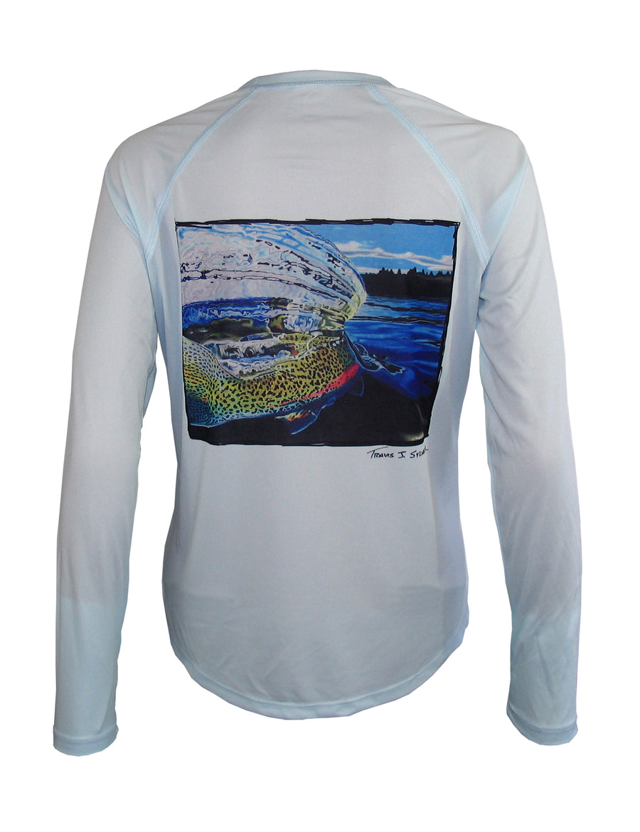Women's Hen Rainbow/Blue Solar Performance L/S Fishing T Shirt - Cognito  Brands, Inc.
