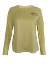 Women's Sun Protective Fishing Shirt Pale Yellow/Colored Brown Trout
